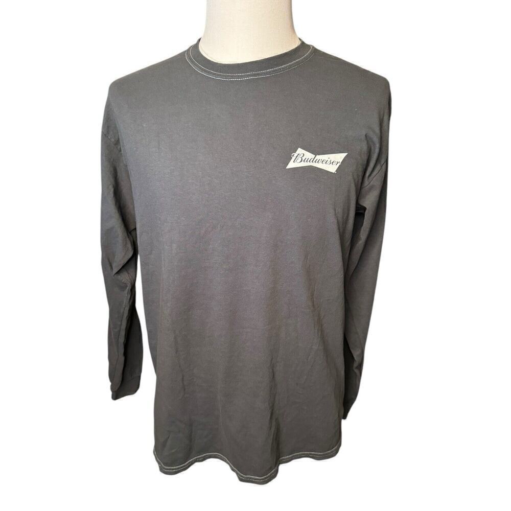 Urban Outfitters NEW Budweiser Long Sleeve T-Shirt Charcoal Gray Men’s Medium